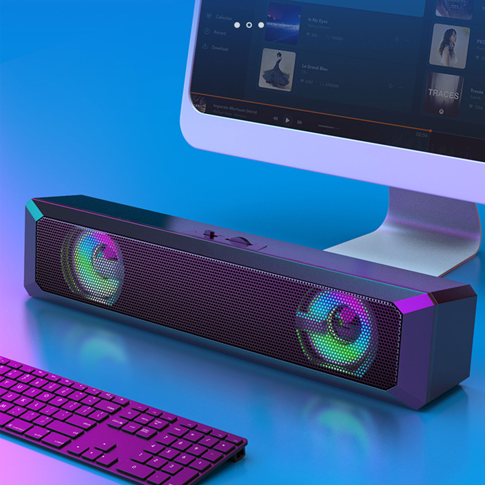 Tsv Sound Bar Wired And Wireless Home Theater Tv Bluetooth Speaker With Display Screen 3d Surround Sound Speaker Bar 2 X 5w Mini Sound Bar Built In Subwoofers For Phones Tablets Pc Desktop Walmart Com