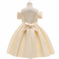 thumbnail image 3 of HAWEE Robe de Demoiselle d'Honneur pour Petite Fille, Nœud, Pageant, Fête, Mariage, Robes Formelles, Bal, Robes de Soirée pour 3-8 Ans, 3 of 7