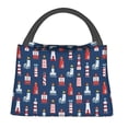 thumbnail image 1 of Fotbe Cartoon Lighthouse Bolsa Térmica Portátil con Estampado, Bolsa de Entrega de Alimentos Aislada, Bolsa Reutilizable de Gran Capacidad para Comidas y Supermercado, 1 of 6