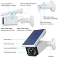 thumbnail image 2 of Cámara de seguridad solar impermeable al aire libre IP66 con energía solar con sensor de movimiento Luz solar LED para garaje de jardín Adepaton GX-464, 2 of 6