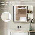 thumbnail image 4 of kleankin Medicine Cabinet with Mirror, Wall Mounted Bathroom Mirror Cabinet, 4 of 10