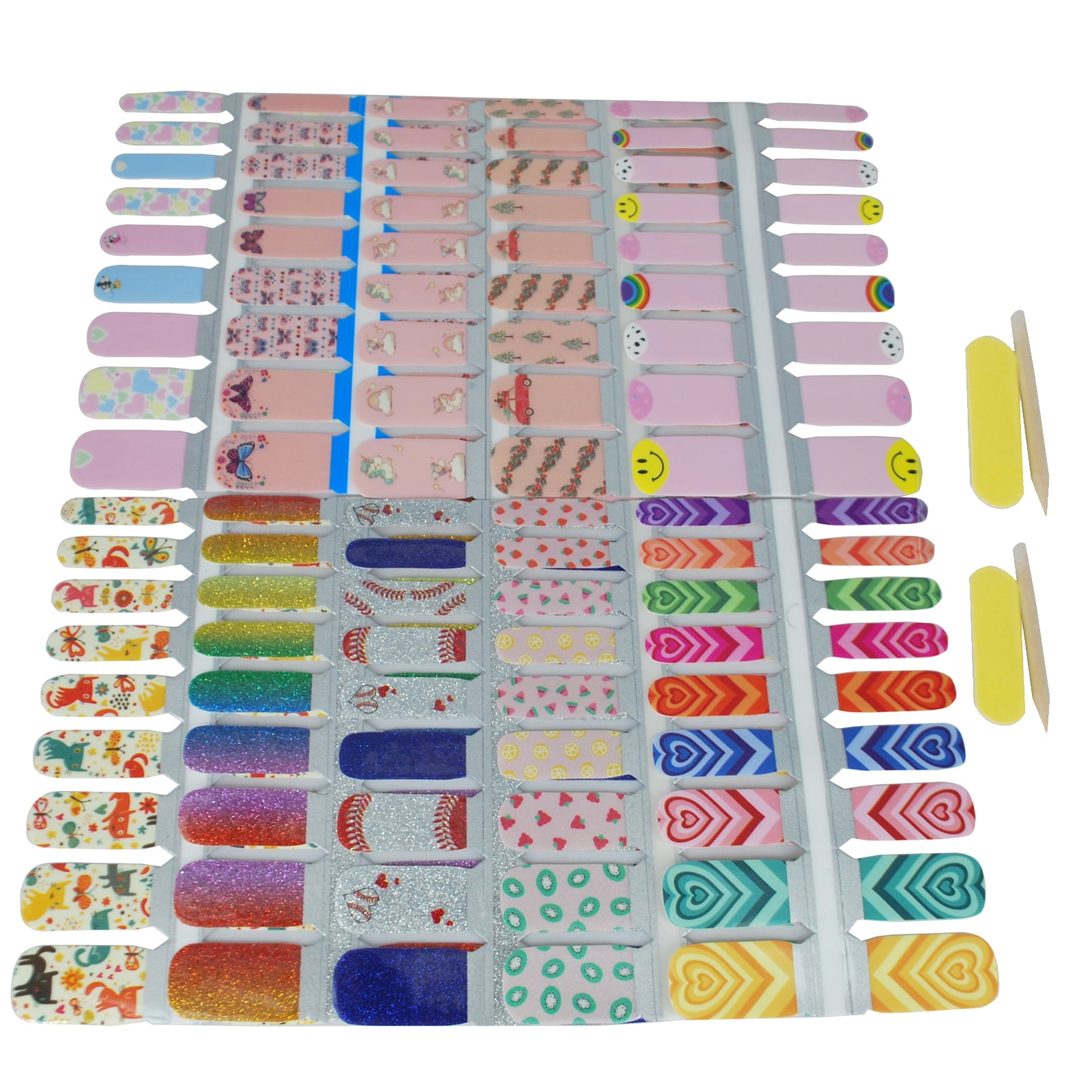 Full Cover Nail Stickers for Girls Self Adhesive Jamberry Nail Wraps