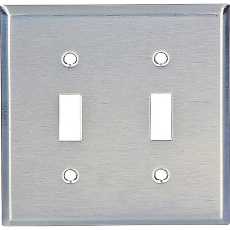 Cooper Wiring 93072 Box 2g Ss Switch Plate
