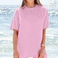 thumbnail image 6 of V-Neck Women's Short Sleeve T-shirt Women'S Loose And Comfortable Oversized Trendy T Shirt Top,Pink Women's Short sleeve T-shirt XL, 6 of 9