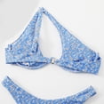thumbnail image 3 of Cameland Ladies' Sexy Printed Split Shoulder Steel Support Bikini Two-piece Swimsuit Set, 3 of 6