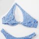 thumbnail image 3 of Traje de baño para mujer, bikini de dos piezas con soporte de acero y hombros divididos estampado para mujer, trajes de baño para mujer, 3 of 6
