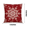 thumbnail image 3 of Dongrere Linen Christmas Pillow Covers 18x18 Inch Red Pillowcase for Christmas Decorations Indoor Decorative Pillow Case for Indoor & Outdoor Use, 3 of 6