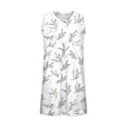thumbnail image 4 of Homenesgenics Tank Tops for Women Plus Size Floral Printed Pullover,Summer Casual Tank Top,Pleated Round Neck Sleeveless Tunic To White XXL, 4 of 5