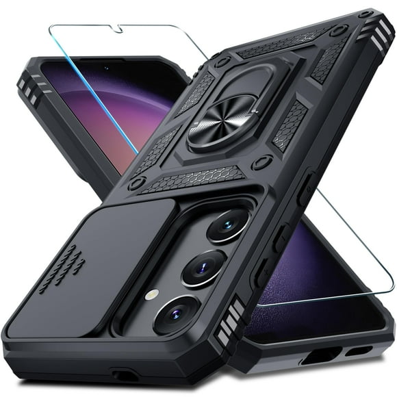 Funda de teléfono Janmitta compatible con Samsung Galaxy S25/S24 negra