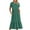 Green, variant on Kmdttou Women's Summer Casual Short Sleeve Crewneck Dress Casual Flowy Tiered Maxi Beach Dress With Pockets,Fashionable Casual Dresses for Women 2025