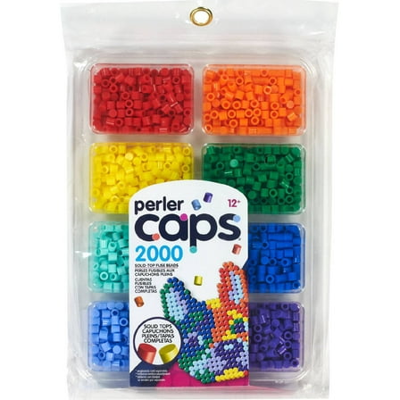 Perler Primary Colors Caps Bead Tray, 2000pcs