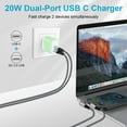 thumbnail image 5 of USB C Block,FiveBox 2pack USB C Wall Charger Block 20W PD Type C Charger Block QC3.0 Dual USB C Wall Charger Adapter USB C Brick Fast Charging Block Type C Charger Box,Green, 5 of 7