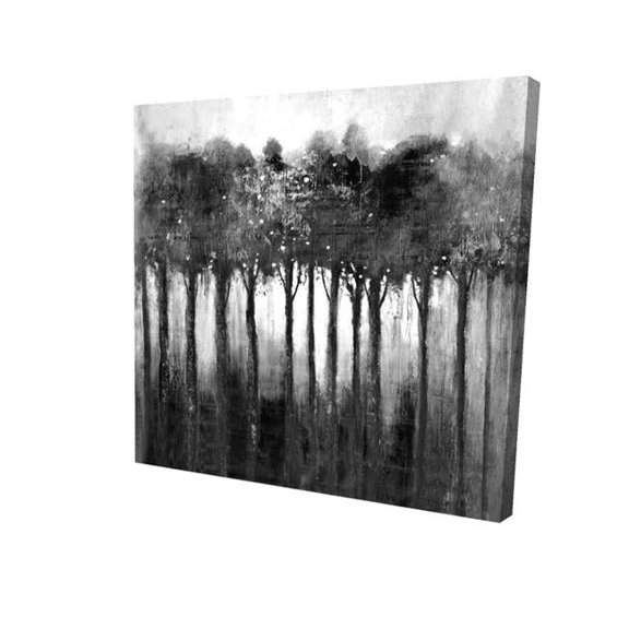 Begin Home Decor 2080-0808-LA12-1 8 x 8 in. Monochrome Trees-Print on Canvas