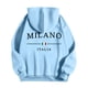 thumbnail image 5 of MHFRRA Sudadera con Capucha y Estampado de Letras para Uso Informal Jersey Elegante y Cómodo para Uso Diario Ideal para Actividades Al Aire Libre y Relajación Azul, 5 of 5