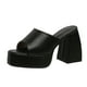 thumbnail image 2 of Sandalias de plataforma para mujer Sexy Square Peep Toe Slip On Chunky High Heel Sandals Date Dress Pumps Wmkox8yii  ytu5604, 2 of 8