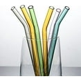 thumbnail image 7 of 8 Pcs Reusable Glass Straws, 8"x8mm Eco-friendly Drinking Straws for Smoothie, Milkshakes, Tea, Juice, Cocktail Straws, Multi-Color Mixed (8Pcs Bent), 7 of 7