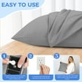 thumbnail image 2 of GRUENERDE Grounding Pillowcase Queen Conductive Grounding Pillow Cases Organic Cotton Grounding Sheets with 15ft Grounding Cord for Better Sleep Pain Relief Improve Energy 20X36in White, 2 of 6
