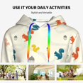 thumbnail image 6 of KLL colorful Squirrel Nuts for Womens Pullover Hoodie with Pocket Hooded Long Sleeve Shirts Sweatshirt for Women-XX-Large, 6 of 7