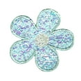 thumbnail image 2 of Altotux Iridescent Daisy Flower Self Adhesive Applique Sticker Patch Red Blue (Blue), 2 of 3