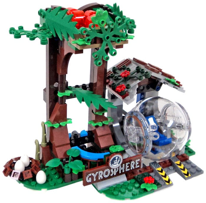 lego jurassic world gyrosphere attack
