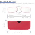 thumbnail image 2 of REAVEE 2 Pack Armless Reading Glasses for Men Women, Blue Light Blocking Readers Ultra Thin with Portable Case Black Red 3.5, 2 of 4