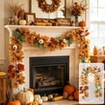 thumbnail image 5 of EWASWON Artificial Fall Maple Leaf Garland 78.7 Inch Hanging Vine Thanksgiving Autumn Decor for Mantel Fireplace Home Wedding Party, 5 of 6