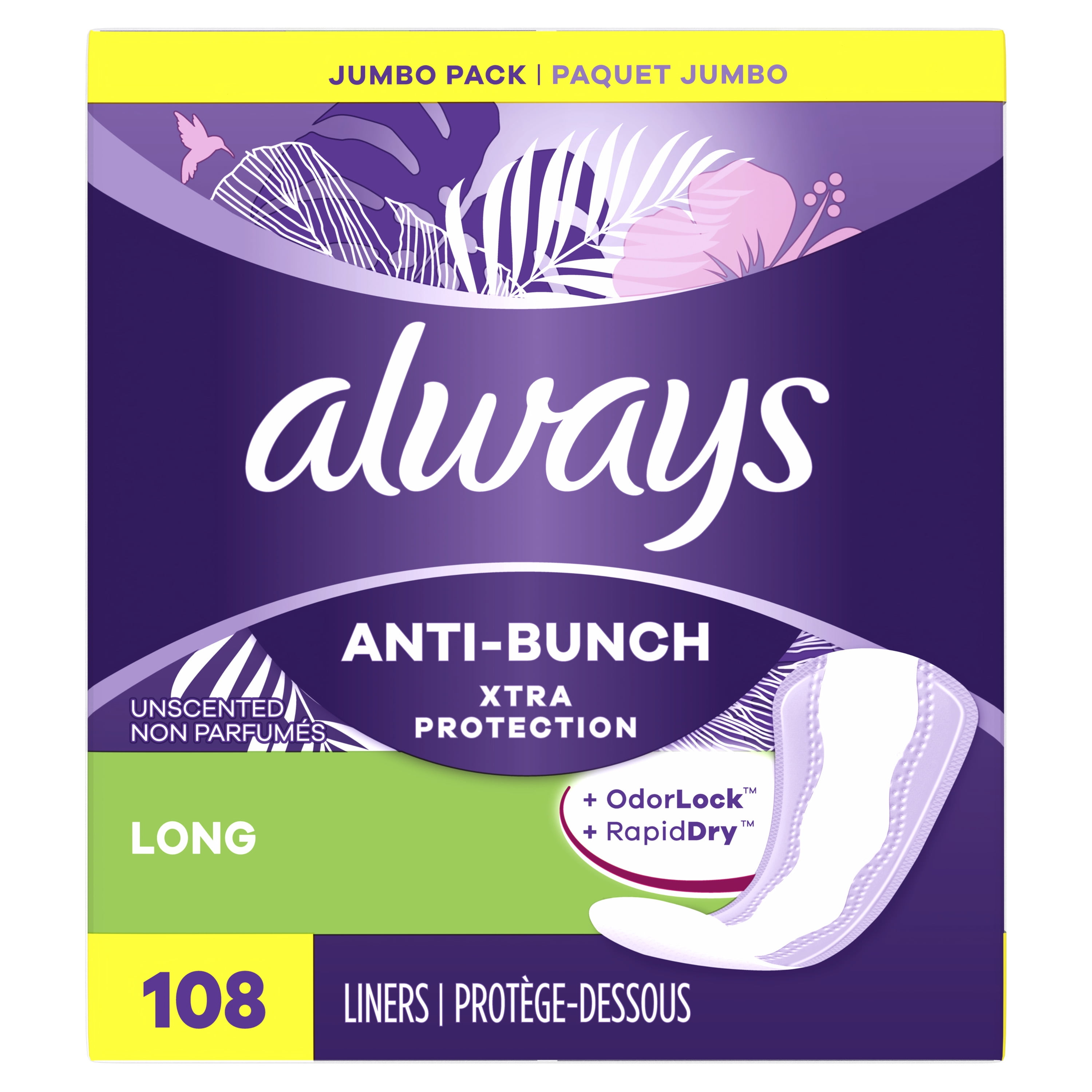 Always Pantyliners, X Long Dry, 60 Count : : Health & Personal Care