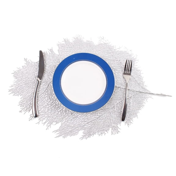 LINLIN 4 PackLeaf Shaped Placemats PVC Placemats Hollow Dining Table Place Mats Heat Resistant Non-slip Dining Placemats Table Mats