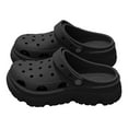 thumbnail image 3 of GPOECD Summer Clogs Unisex Solid Color Comfort Classic Couple Matching Shoes Soft Lightweight On Beach Garden Outdoor Shoes Z8261-Black,7.5, 3 of 6