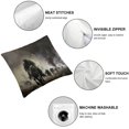 thumbnail image 4 of Acheng Throw Pillow Cover American Soldiers on Battlefield of Platoon Attacking Explosions Pillowcase Home Decorative Square Pillow Case Cushion Cover,Set of 2 White, 4 of 6