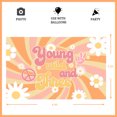 thumbnail image 2 of Groovy Happy Birthday Backdrop Banner, Young Wild Three 3rd Birthday Backdrop for Photography Boho Backdrops Third Birthday Party Decorations 3 Years Old Photo Booth Props, 2 of 3