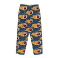 thumbnail image 3 of Lsque Burning Rugby Balls Print Women's Pajama Pants, Lounge Pant - Comfortable Home Wear,Elastic Waistband, Stylish Design-Small, 3 of 9