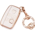 thumbnail image 1 of HSHDLDF pour Land Rover Key Fob Cover Soft TPU Full Protection Smart Key Case Shell with Bling Keychain Fit for Land Rover LR4 Range Rover Sport Evoque Jaguar XF XJ XJL F-pace 5 But, 1 of 6