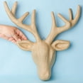 thumbnail image 3 of Paper Mache Deer Head - Handmade Wall Décor, 3 of 5