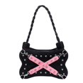 thumbnail image 1 of Diconna Women's Crossbody Bag with Adjustable Shoulder Strap Stylish Face Pattern Rivets Design Shoulder Bag, 1 of 6