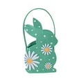 thumbnail image 3 of Suministros para la fiesta de la fiesta del de la Pascua con la bolsa de dulces reutilizables Cesta de conejo de Pascua para el cumpleaños de Verde, 3 of 8
