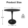 thumbnail image 5 of MAYEERTY 31.5" Black Small Round Dining Tulip Table, Wood Top, Metal Base, Functional for 2-4 Gatherings, 5 of 5