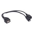 thumbnail image 2 of OTG Power Splitter Y Cable Micro USB Male to USB A Male Female Adapter Cord, 2 of 5