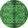 thumbnail image 1 of Ahgly Company Indoor Round Persian Emerald Green Traditional Area Rugs, 8' Round, 1 of 4