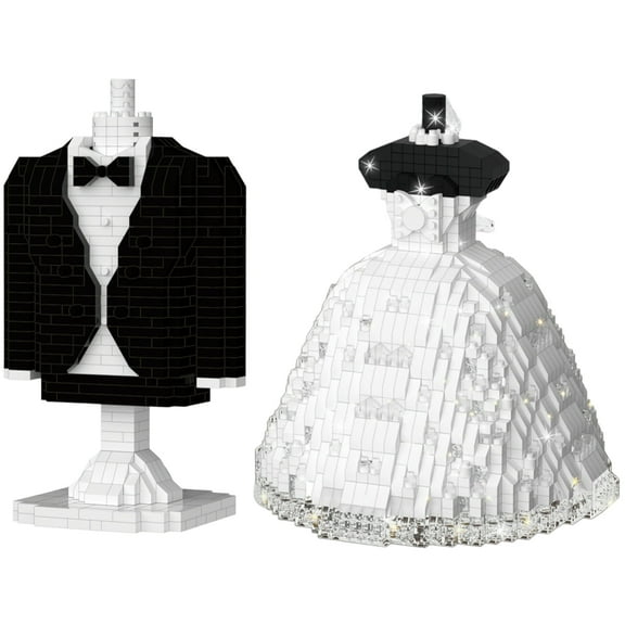 FLOWER LEGEND Wedding Building Block Set, Couples Valentine Display Model Base Plate