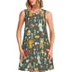thumbnail image 1 of Easygdp Cute Animal Forest para Vestido Transpirable de Mujer, Vestido Suelto de Manga Corta con Pliegues y Bolsillos para el Verano, 1 of 7