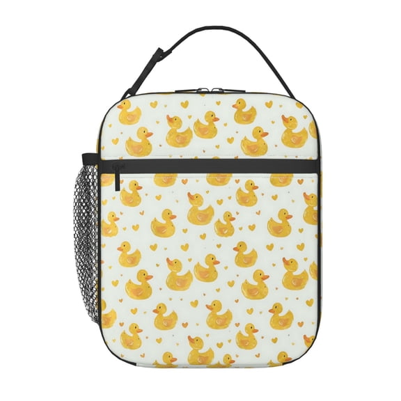 Cute Rubber Duck Lunch Bag Portable Thermal Lunch Box for Men and Women