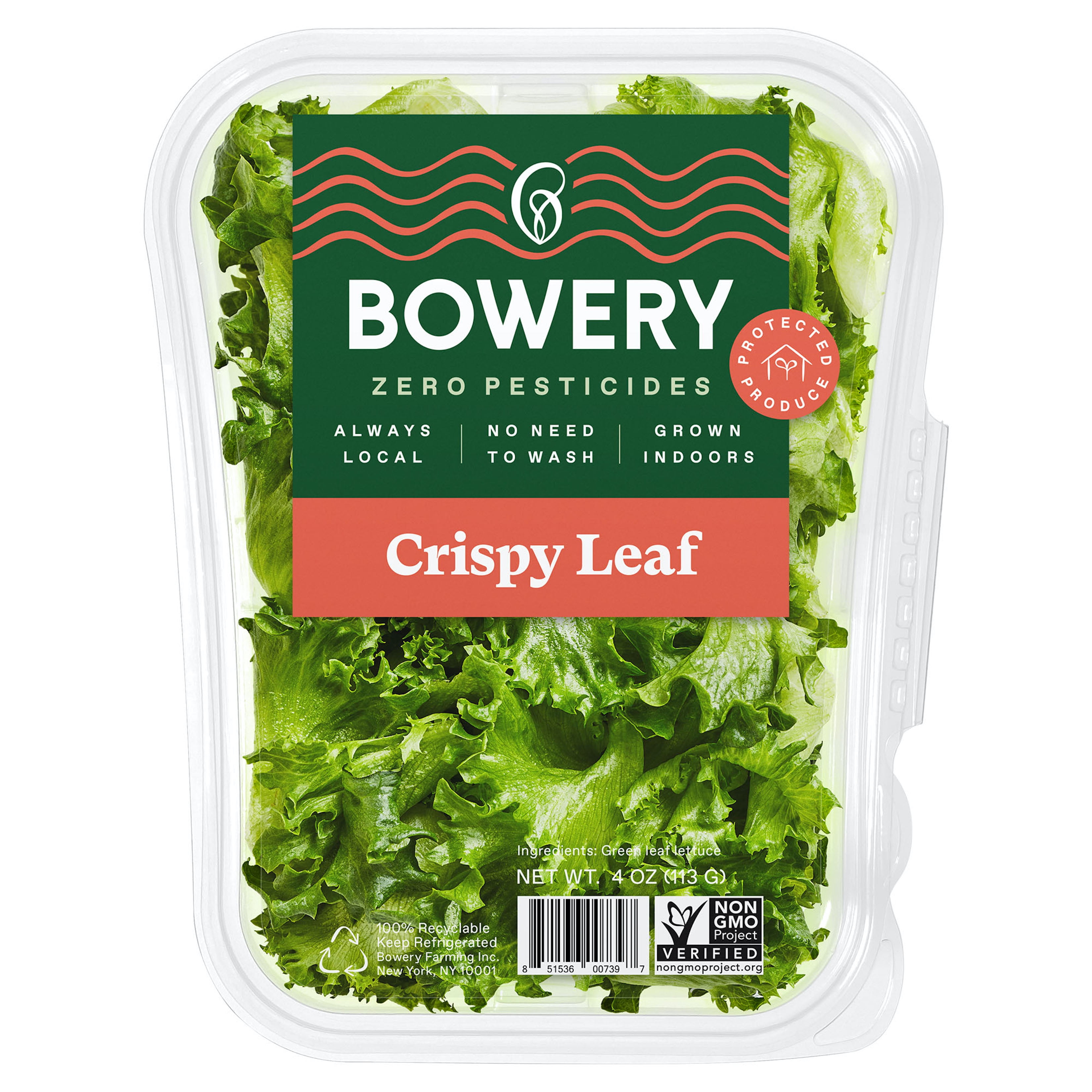 Bowery Farming Crispy Leaf Pesticide-Free, Locally Grown Salad Greens, 4oz