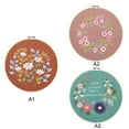 thumbnail image 4 of JANDEL 7.87" DIY European-style 3D Embroidery Kit for Beginners Flower Wreath Cross Stitch Needlepoint Starter, 4 of 4