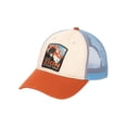 thumbnail image 3 of Zion National Park Utah Men's Retro Vintage 1909 Stitch Patch Trucker Hat Cap (Cream/Blue/Burnt Orange), 3 of 4