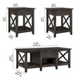 thumbnail image 3 of Pemberly Row Engineered Wood Coffee Table and End Table Set in Dark Gray Hickory, 3 of 8