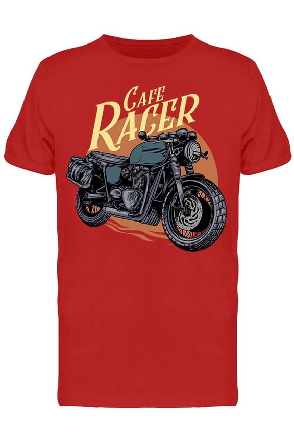 Sticker. Cafe Racer T-Shirt Men -Image by Shutterstock, Male Large