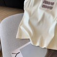 thumbnail image 4 of ????Miu Miu Cream Sleeveless Fitted Crop Tank Top, 4 of 5