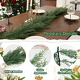 thumbnail image 3 of Guvpev 9FT Artificial Cedar Garland, Real Touch Christmas Pine Garland, Indoor & Outdoor Xmas Greenery Garlands for Holiday, Mantel, Table, Stairs, Fireplace, Porch, Wall, Christmas Decorations, 3 of 8
