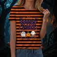thumbnail image 4 of YDFCWXW Women's Halloween 'SPOOKY VIBES' Graphic Short Sleeve T-Shirt - Cute Round Neck Casual Tee for Spooky Season Orange, S, 4 of 7